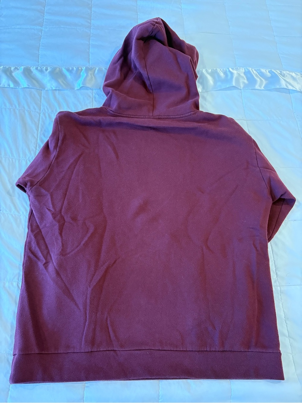 PINK Victoria's Secret Burgundy 'LOVEPINK' Crewneck Hoodie - Picture 2 of 4